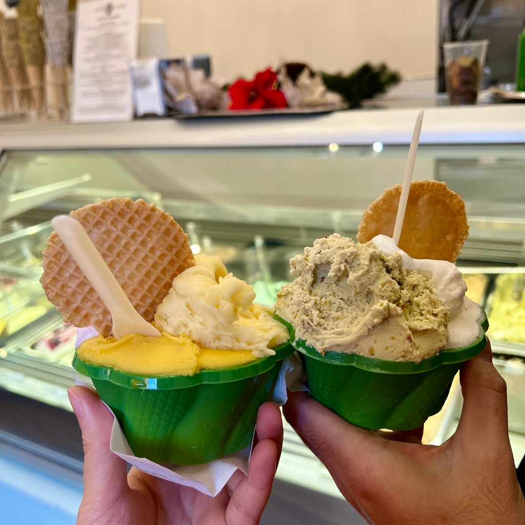 Kinh nghiệm du lịch châu Âu tự túc của Hành - Gelato hoa quả