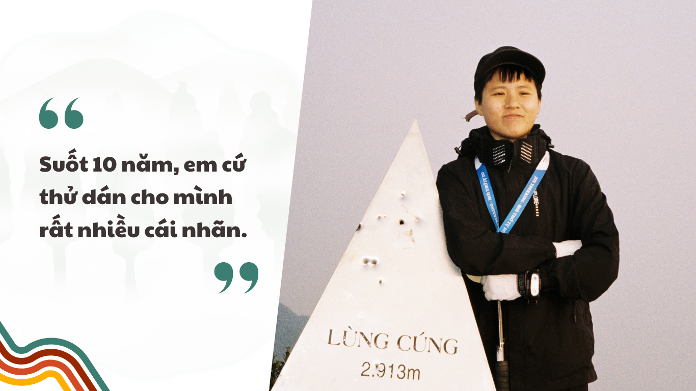 Suốt 10 năm, em cứ thử dán cho mình rất nhiều cái nhãn.